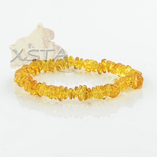 Honey chips beads amber bracelet